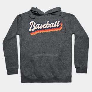 Retro Baseball Text Design Hoodie